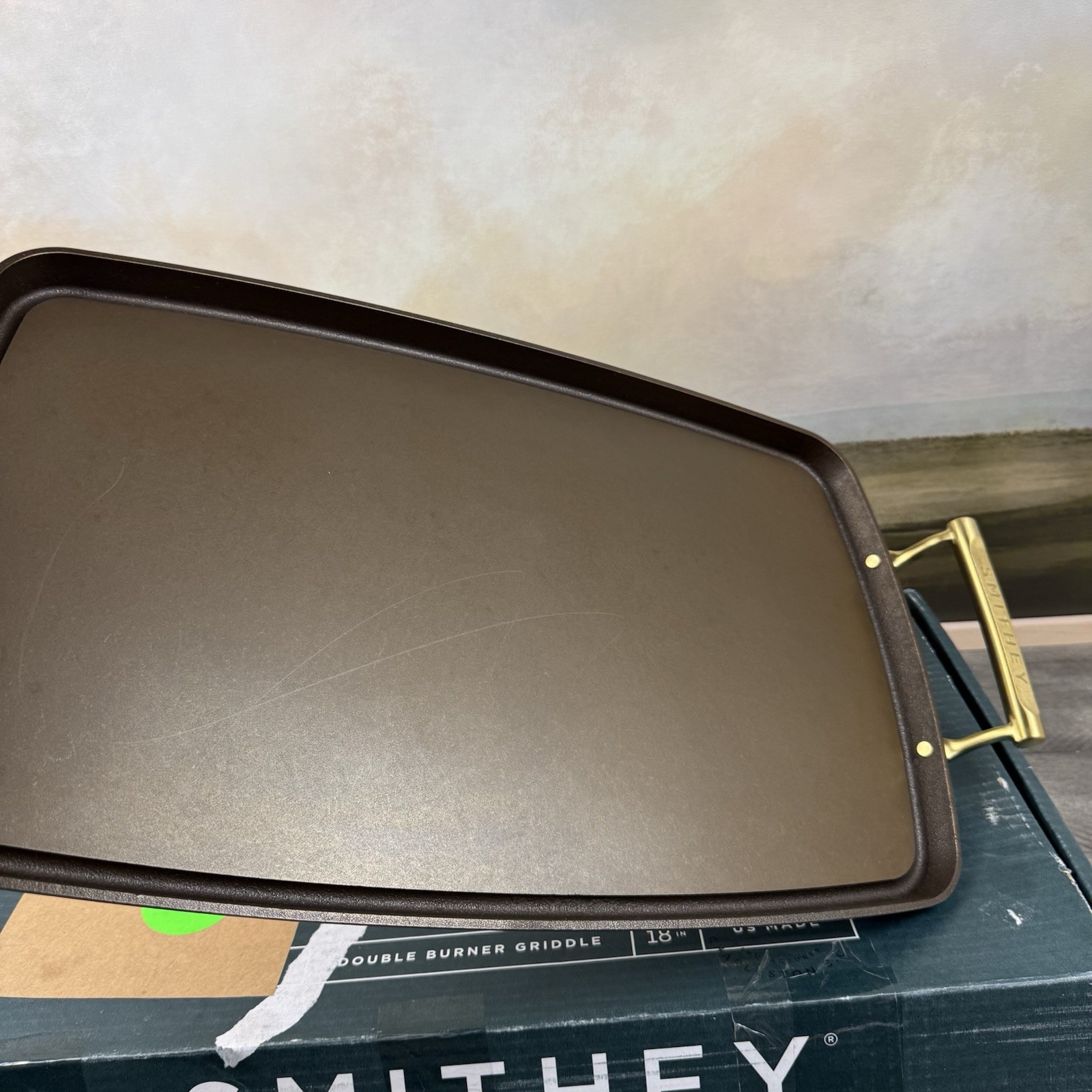 Williams Sonoma Smithey Seasoned Cast Iron Double Burner Griddle Scuffed Read