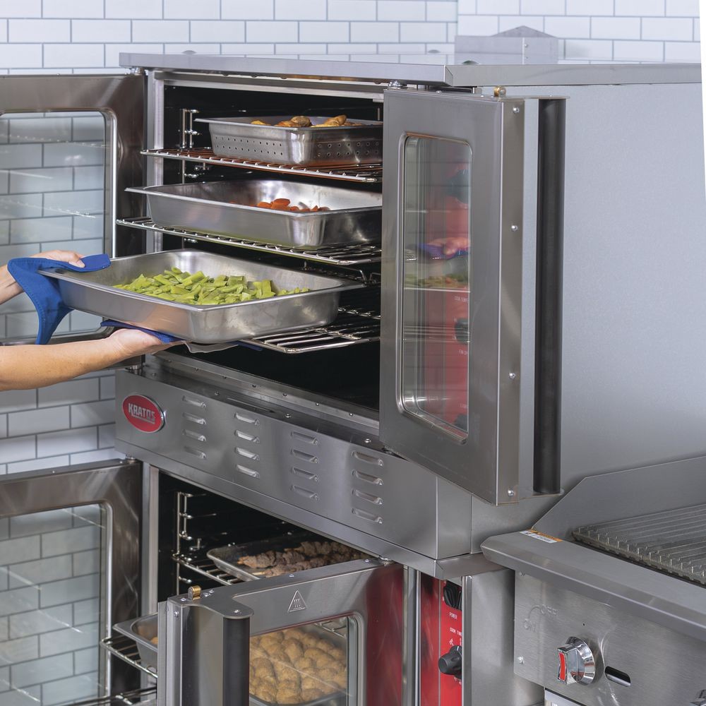 Kratos Commercial Oven Double Floor Electric Convection Oven, 240V, 3 Phase