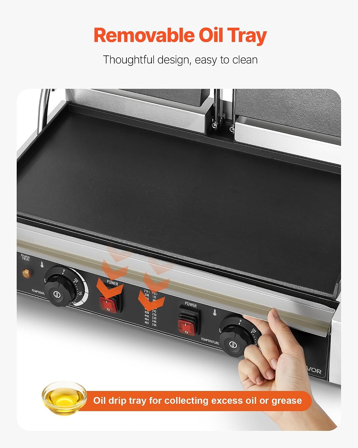 3600W Commercial Panini Grill Electric Sandwich Maker
