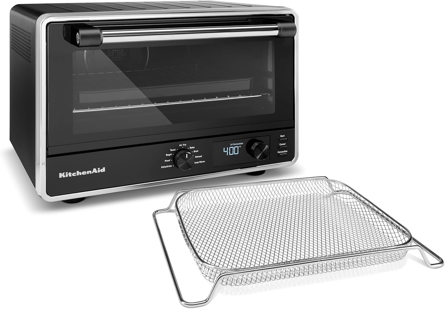 KITCHEN AID DELUX COUNTER TOP BLACK MATTE AIR FRYER CONVECTION TECH OVEN