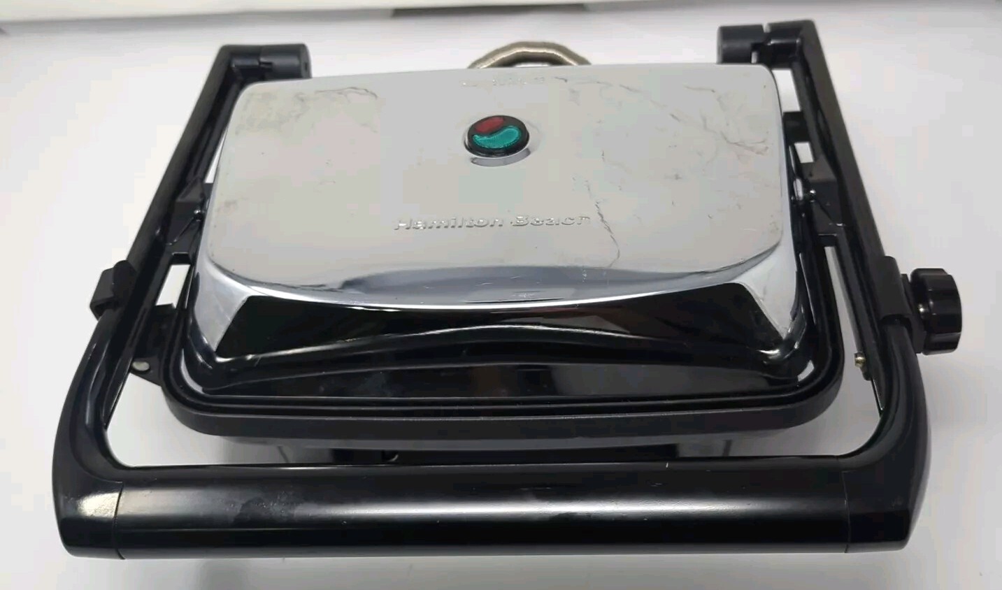 Hamilton Beach 25460A Panini Press – Silver Sandwich Toaster Maker Indoor Grill