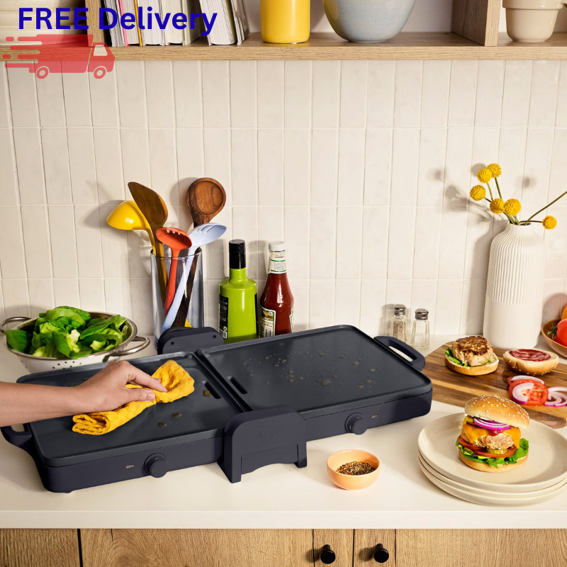 XL Fold and Store Griddle Nonstick Electric Countertop Flat Top Grill Cooking