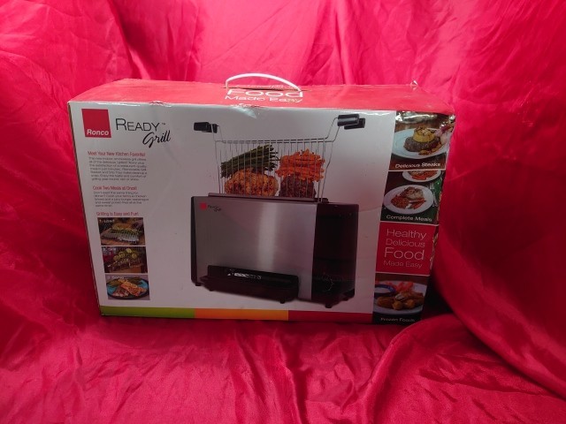 RONCO INDOOR READY GRILL WITH INSTRUCTION AND RECIPE BOOKLET