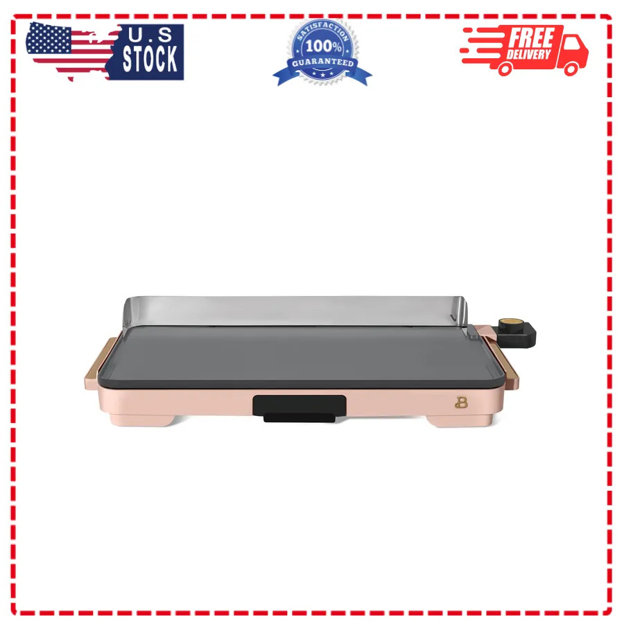 Beautiful Drew Barrymore 12×22 Inch XL Electric Nonstick Griddle Rose Gold