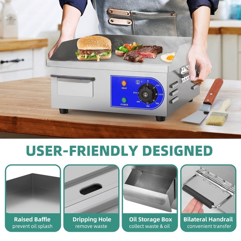 14 Inch Commercial Electric Griddle Grill