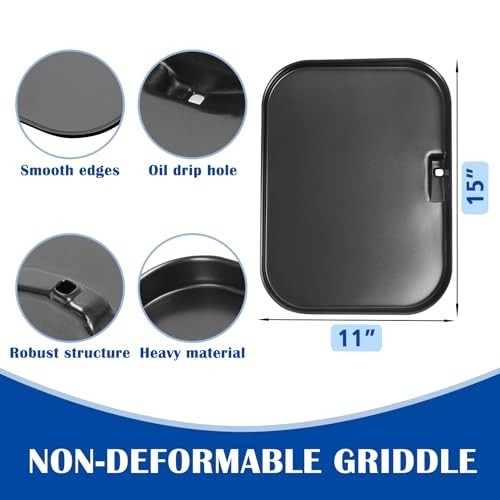 7-in-1 Outdoor Grill Griddle Plate & Smoke Rack for Ninja Woodfire Grills, Flat