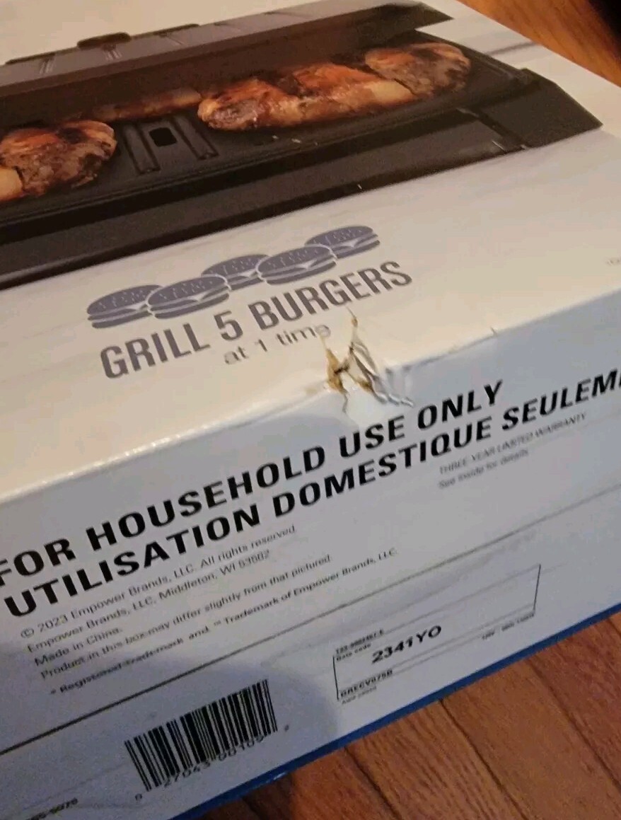 NEW George Foreman 5-Serving Submersible Indoor Grill w/ Black Plates GRECV075B