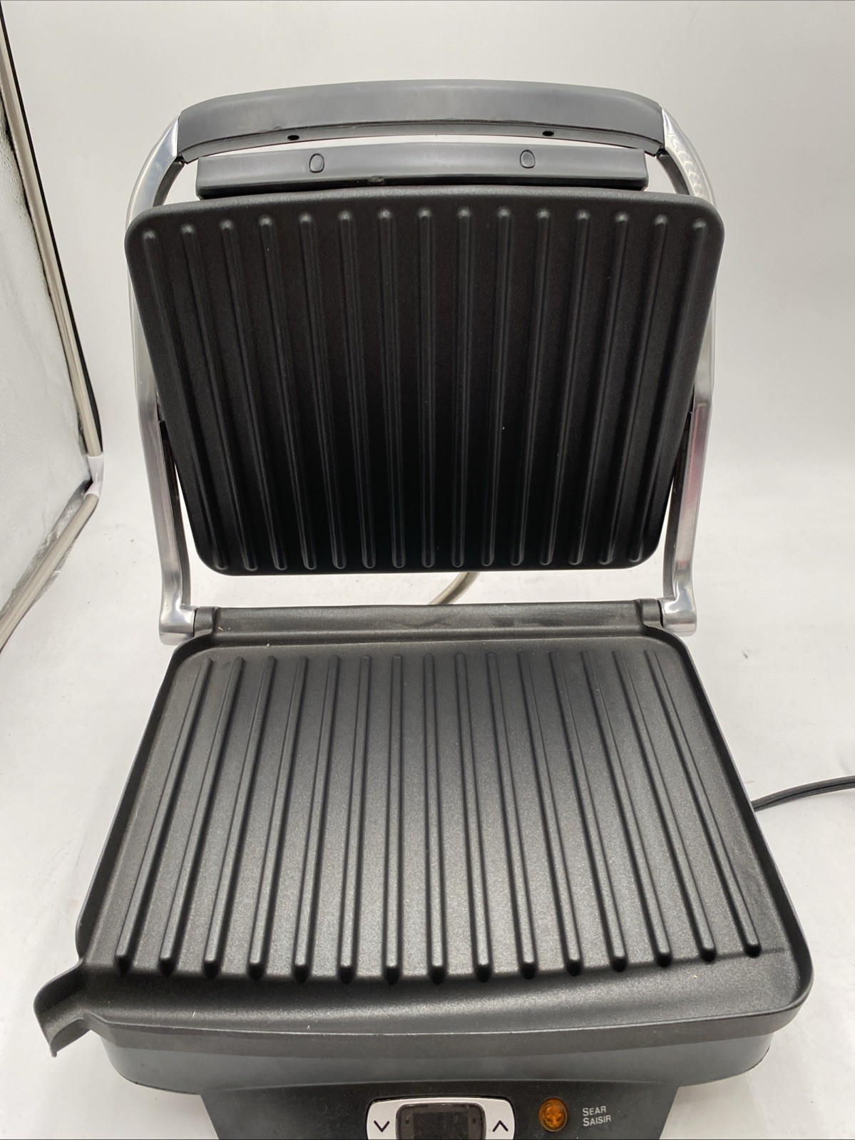 Hamilton Beach Panini Press Grill Stainless Steel Nonstick Plates Model 25331