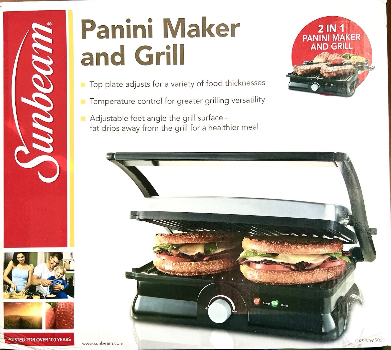 Sunbeam Panini Maker and Grill Brand New, OPEN BOX , Unused