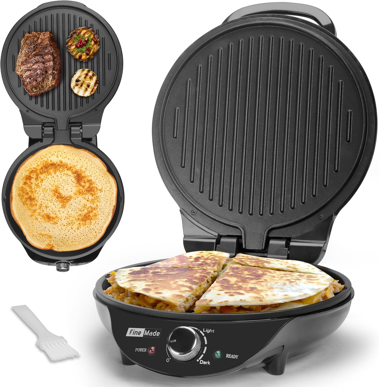 Electric Griddle Nonstick Multi-Funtional Quesadilla Maker 10 Inch Electric