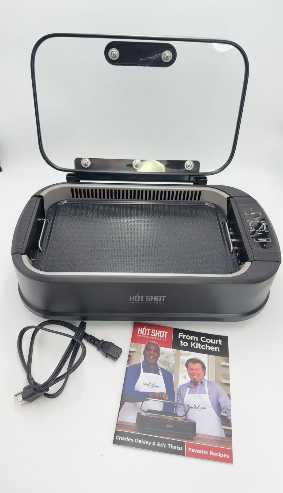 Hotshot Smokeless Indoor Grill Portable 2 Removable Grill Plates 1500W Camping