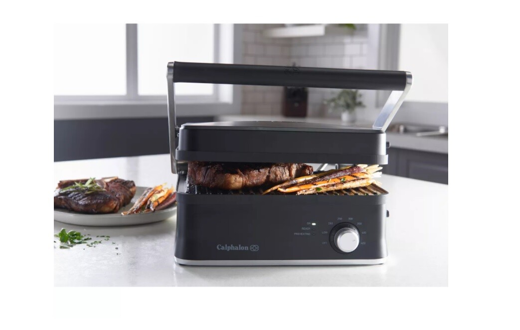 New Calphalon Nonstick Ceramic Cooking Surface Precision Control Multi-Grill