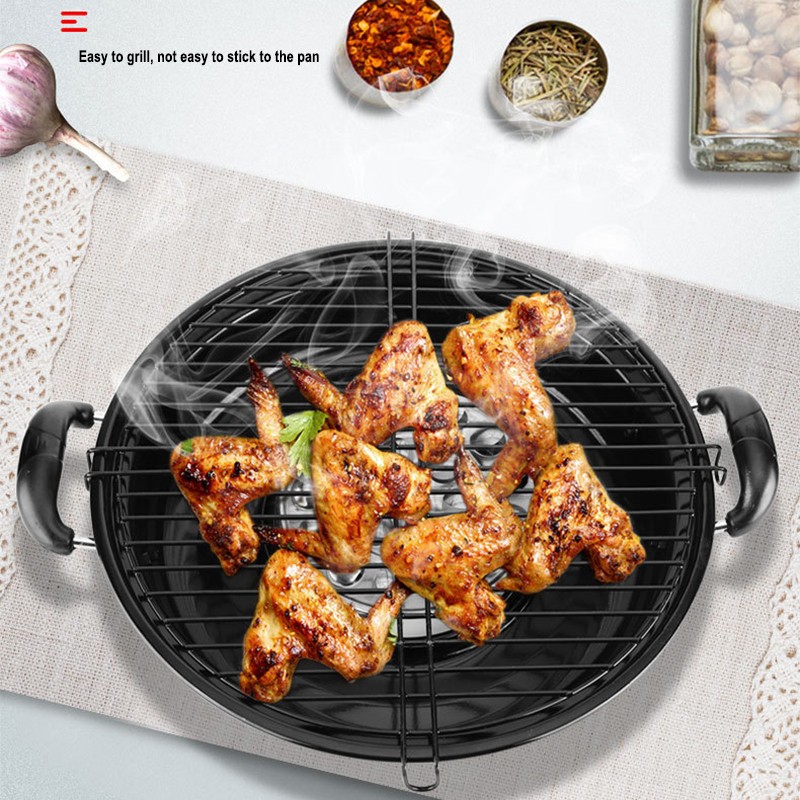 Grill Pan with Revolving BBQ Plate disc Asador Griddle Pan for Gas Stove Top