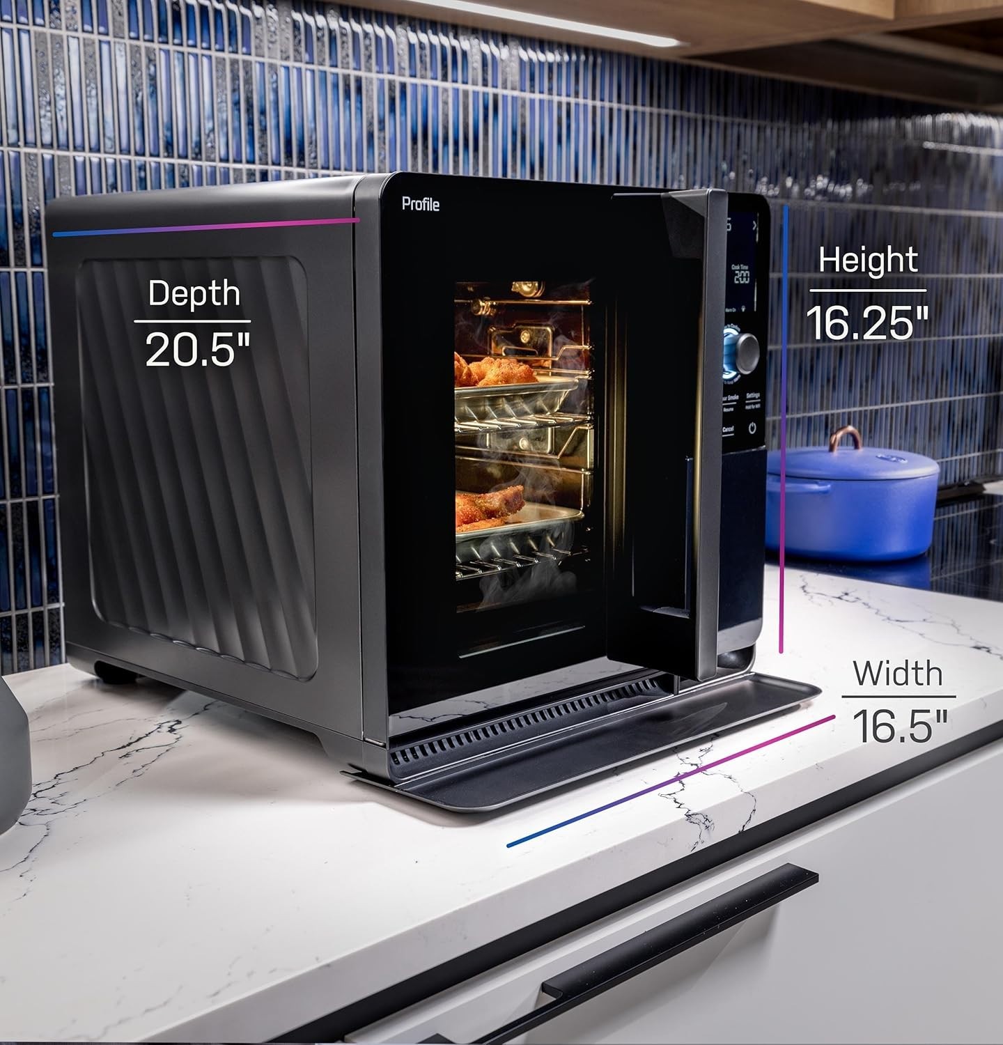 GE Profile™ Smart Indoor Pellet Smoker, Active Smoke Filtration, WiFi Connected.
