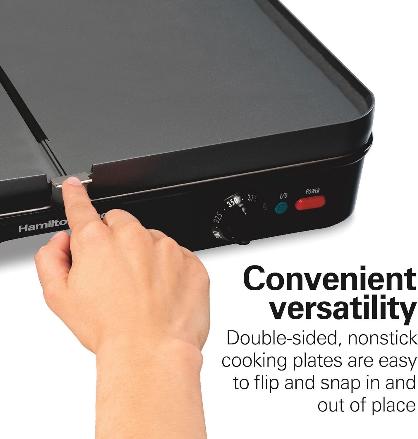 3-in-1 Electric Indoor Grill+Griddle 8-Serving Nonstick Plates 2 Cooking Zones