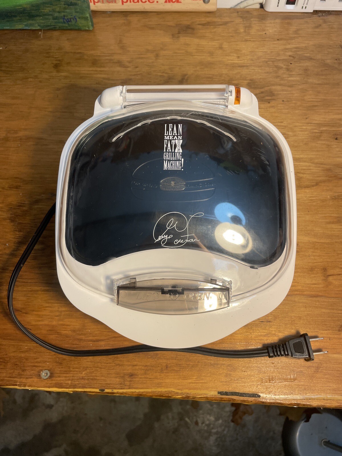 George Foreman GR10ABW Champ Grill with Bun Warmer – White