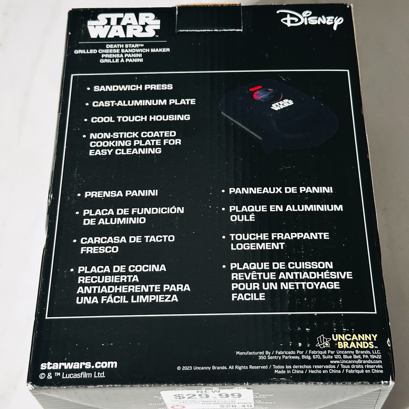 Star Wars Death Star Grilled Cheese Sandwich Maker Press Panini Disney Non Stick