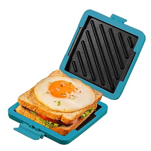 & Toaster,Microwave Grill,Panini Press | Blue Microwave Sandwich Maker