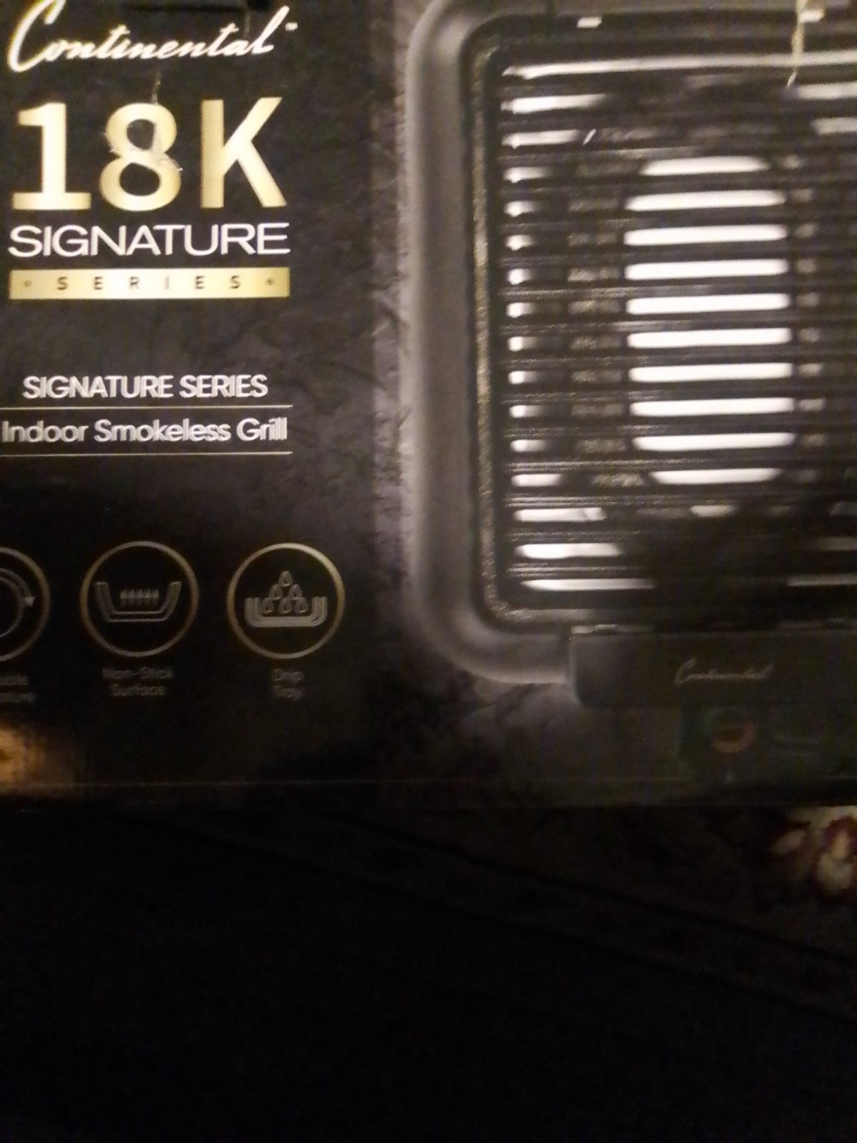 Continental 18K Signature Series Indoor Smokeless Grill New