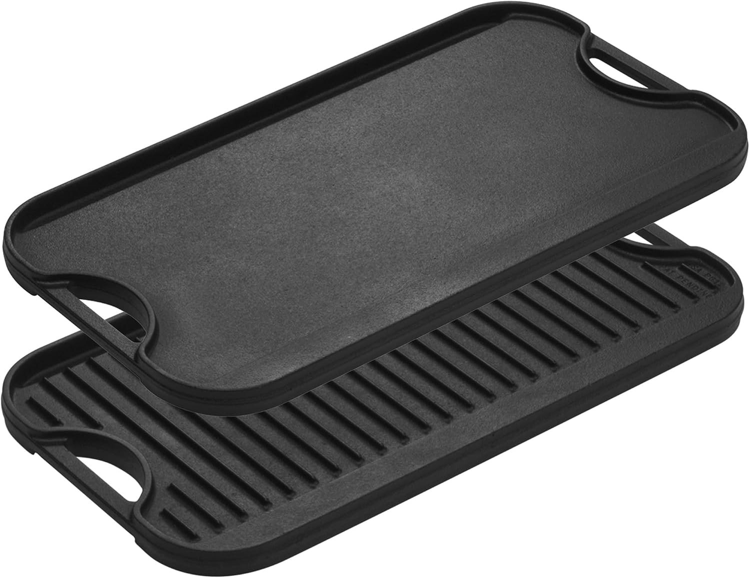 REVERSIBLE CAST IRON GRILL Griddle Double Burner Cookware Stovetops 20×10.5 INCH