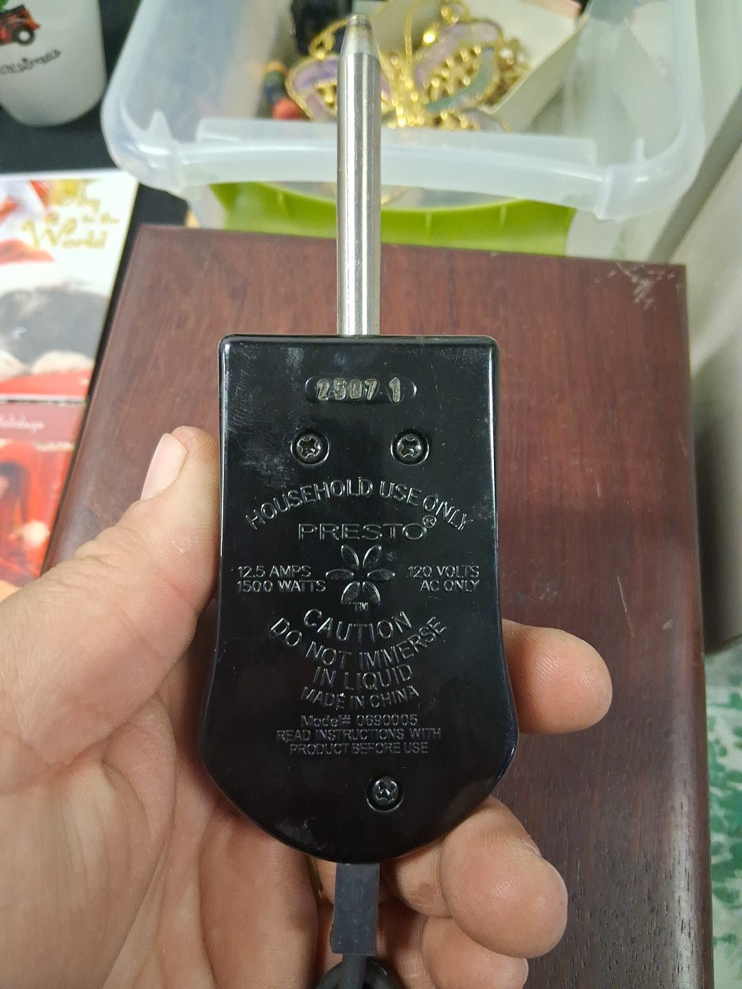 PRESTO Electric Griddle Temperature Control Probe Heat Power Cord 0690005