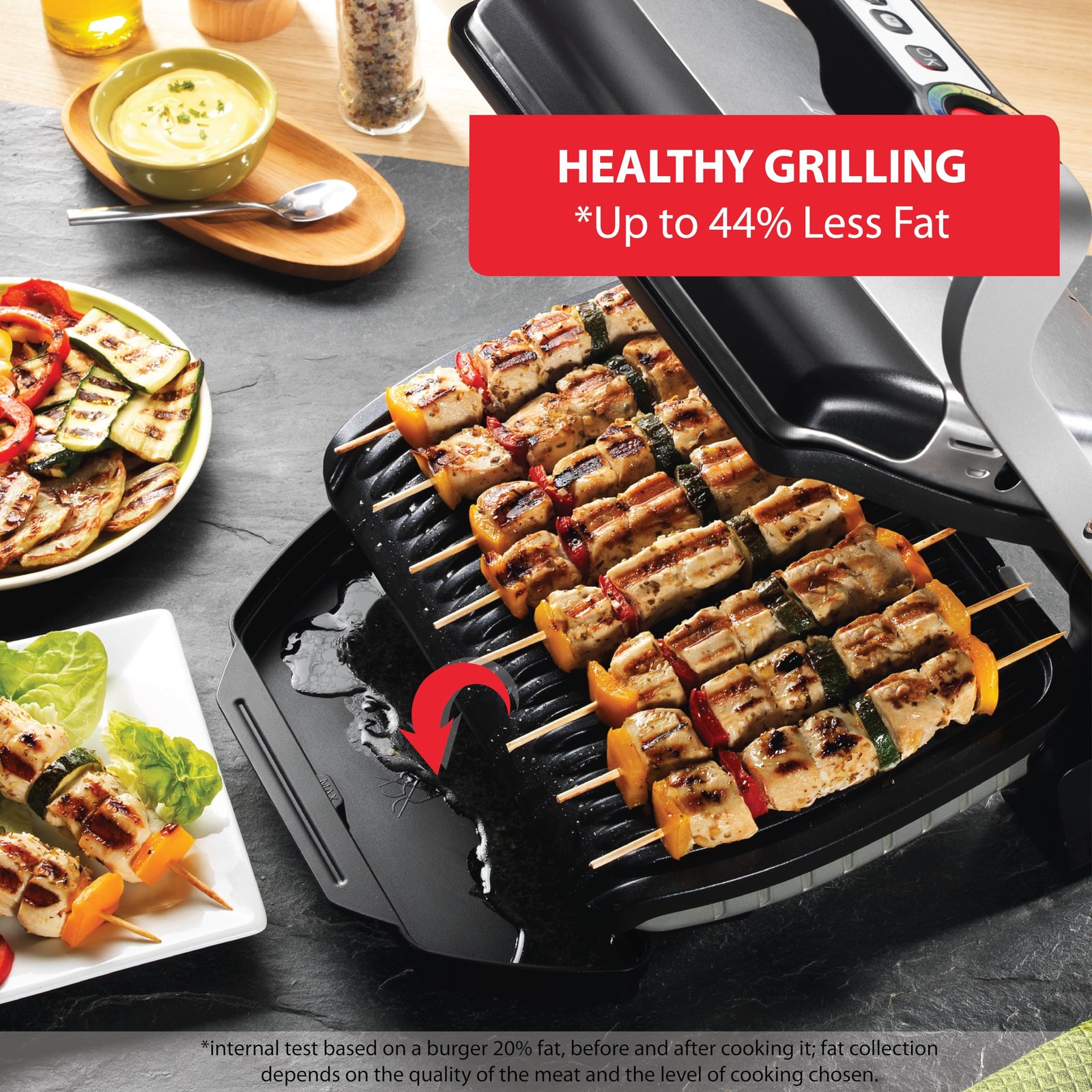 T fal OptiGrill XL Electric Indoor Grill Smart Sensor Technology Nonstick 4 S…