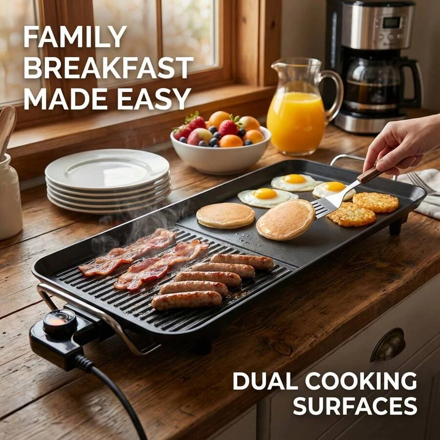 NEW Aoran Household Smokeless Electric Grill, Extra-Large Extended Non-Stick