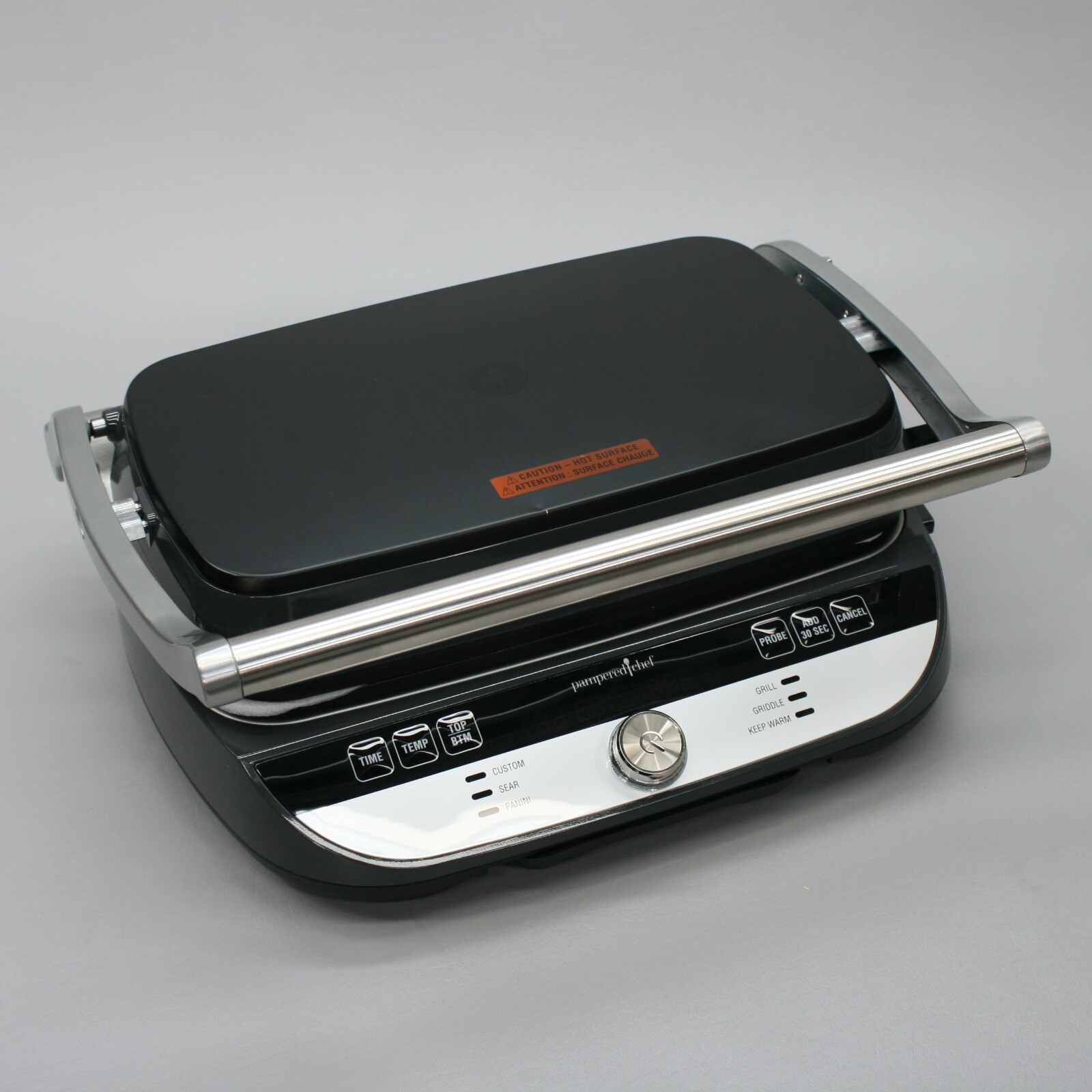 Pampered Chef PC Deluxe Electric Grill & Griddle Probe 4-Nonstick Plates 100348