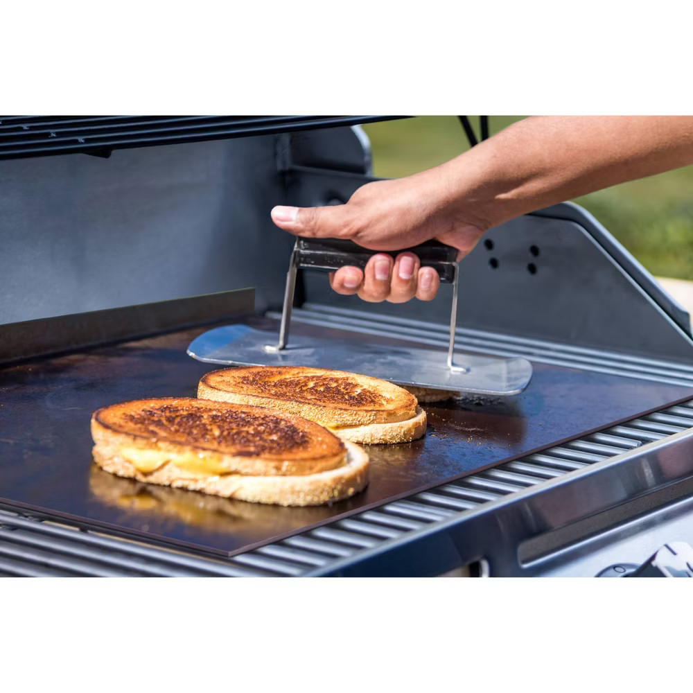 Char-Broil Carbon Steel Griddle Stone Grill Topper Silver