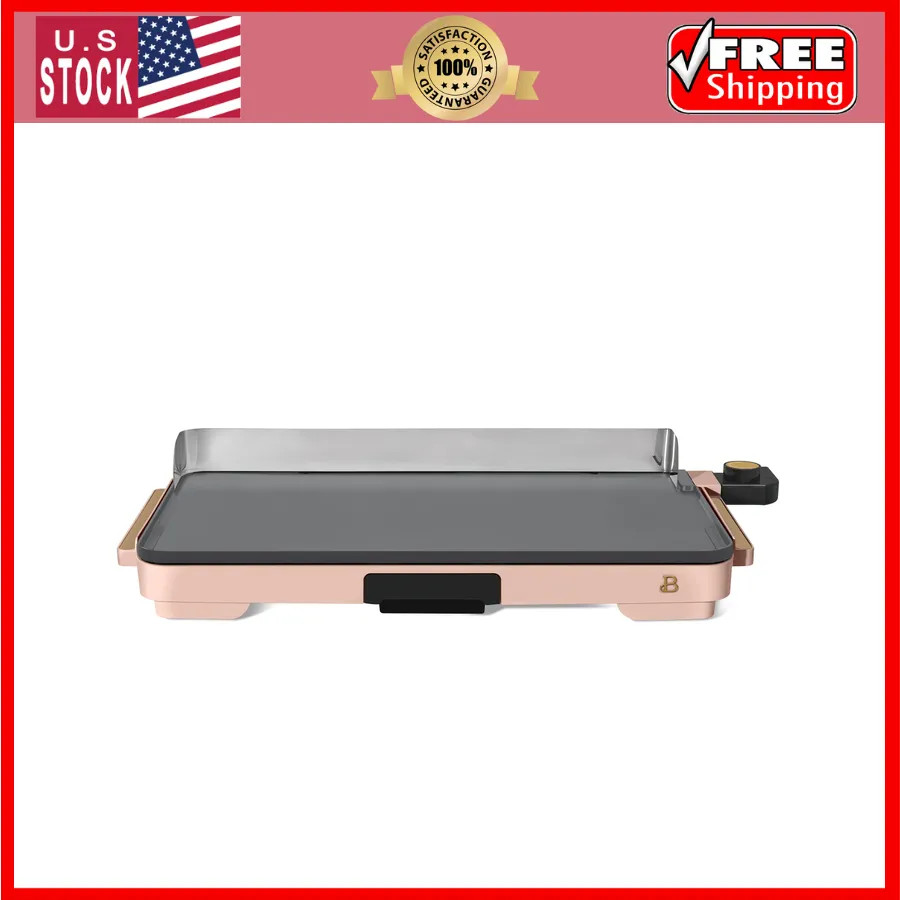 Beautiful Drew Barrymore 12×22 Inch XL Electric Griddle Nonstick Rose Gold