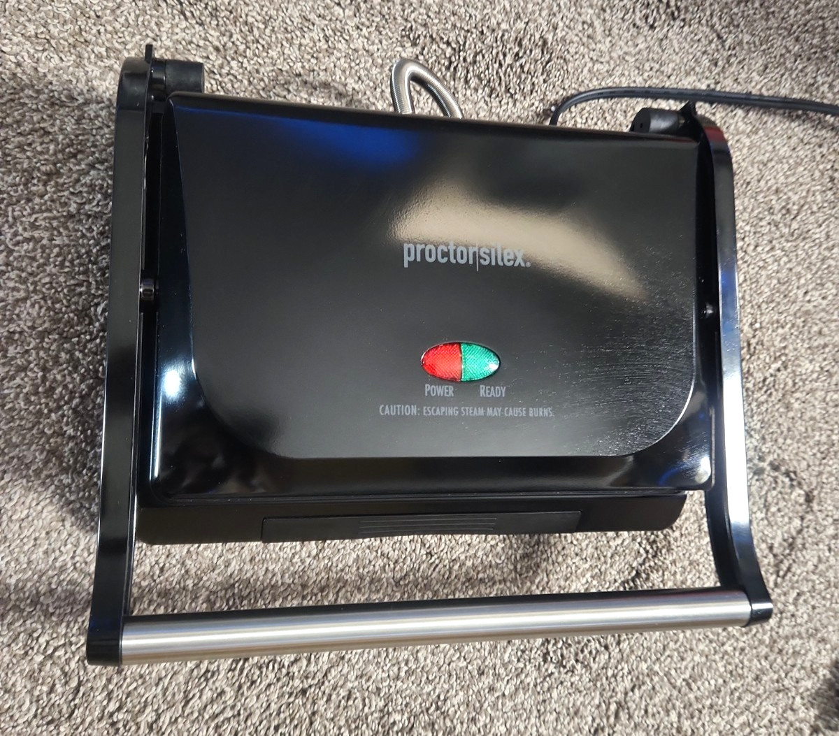 Proctor Silex Panini Press & Compact Grill, Nonstick Plates, 25440MN