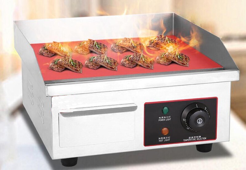 Electric Mini Griddle Stove Countertop Flat Griddle Grill 1.5KW Commercial BBQ