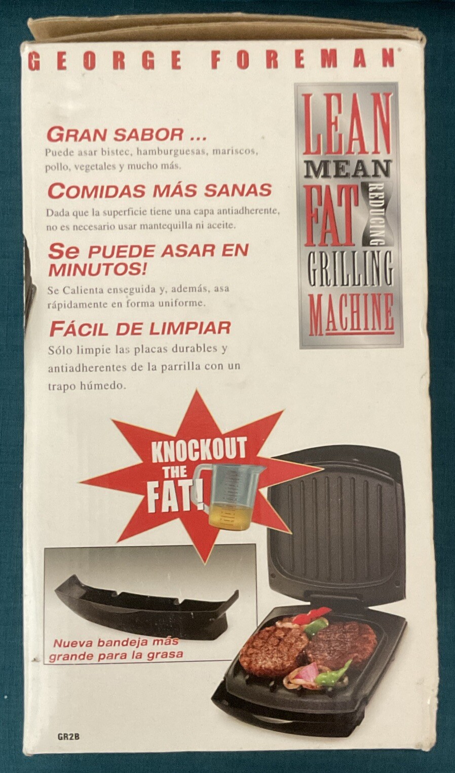 George Forman Newest Champ Lean Mean Fat Grilling Machine GR2B Black NEW IN BOX