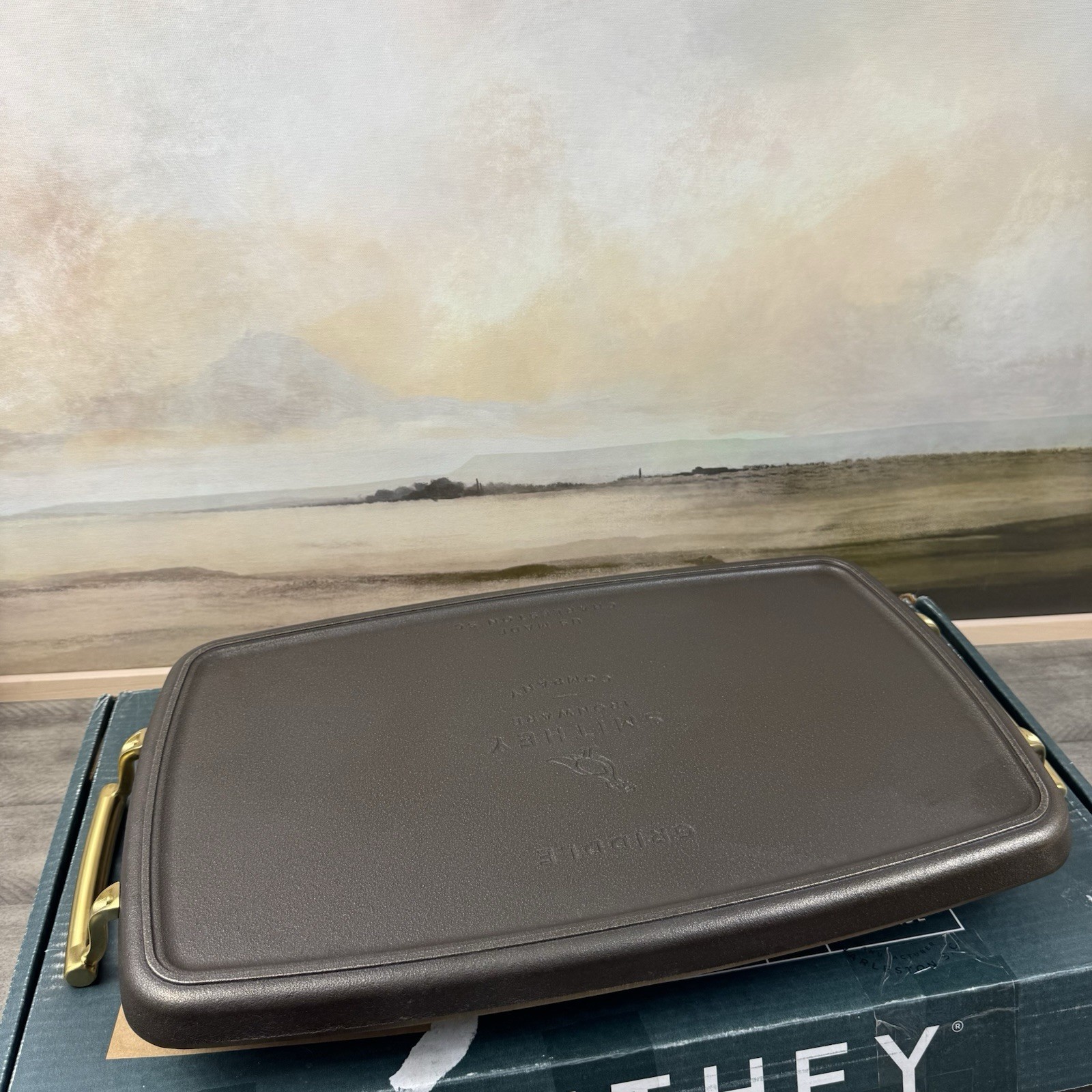 Williams Sonoma Smithey Seasoned Cast Iron Double Burner Griddle Scuffed Read