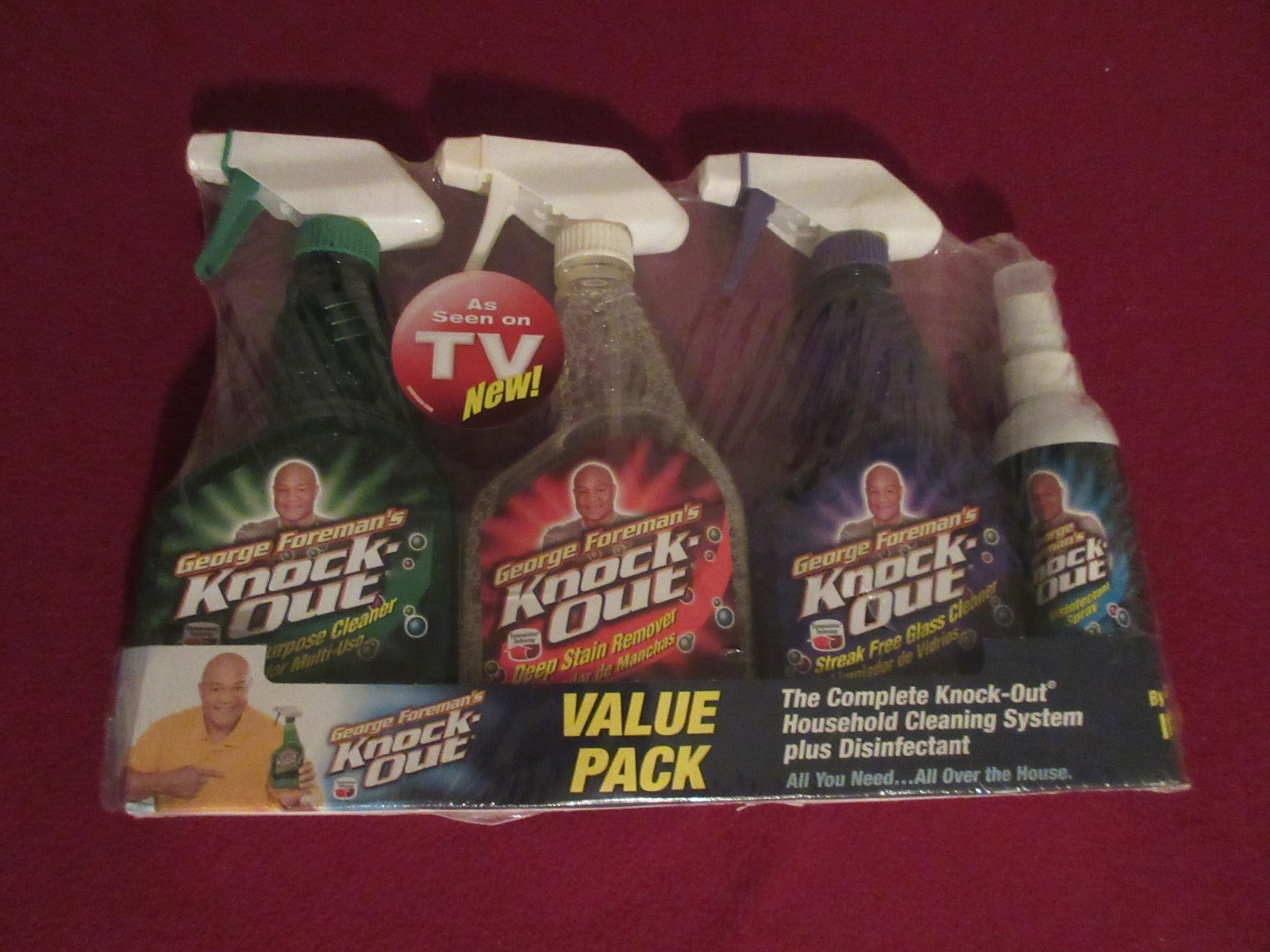 RARE 2004 George Foreman’s KNOCK OUT HOUSEHOLD CLEANING SYSTEM FACTORY SEALED