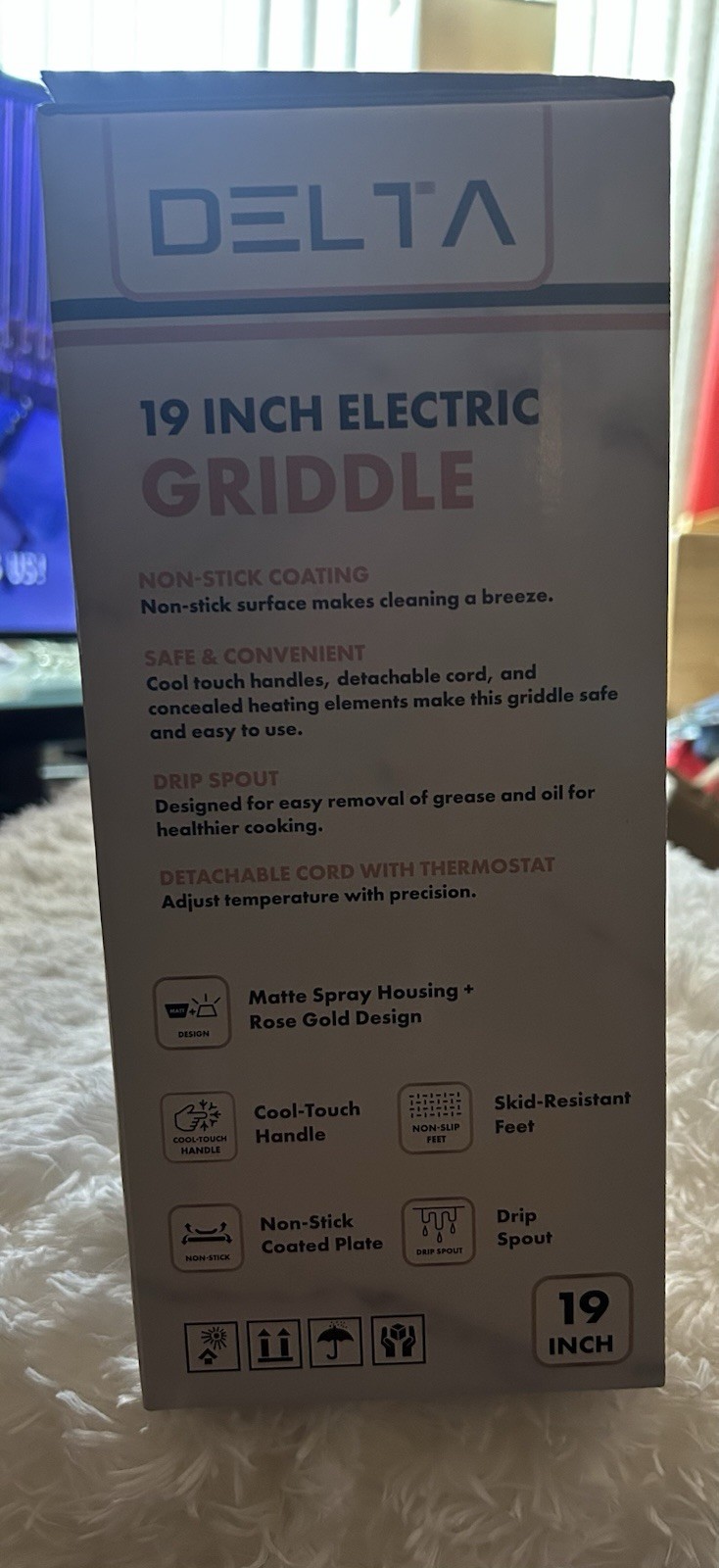 Delta 19 Inch Electric Griddle Brand New In Original Box