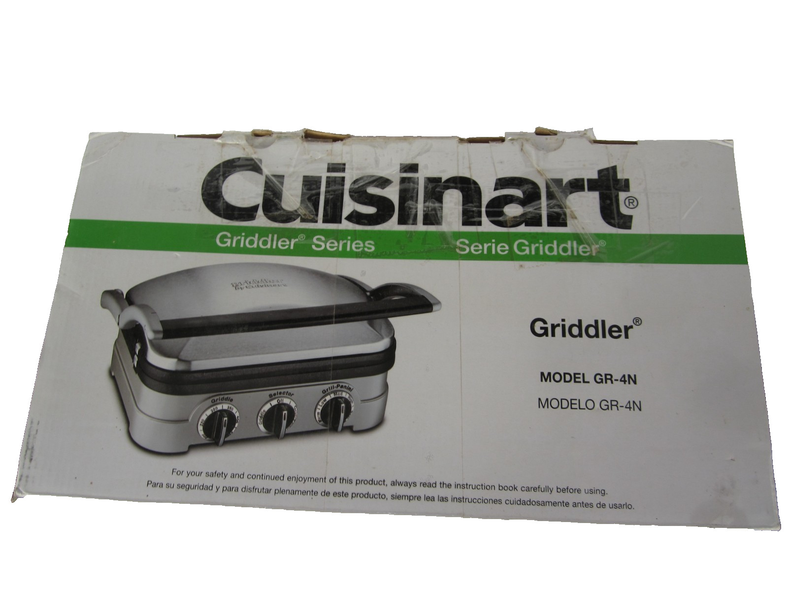 Cuisinart 5-in-1 Grill Griddler Panini Maker Set GR-4N Nonstick Plate Working