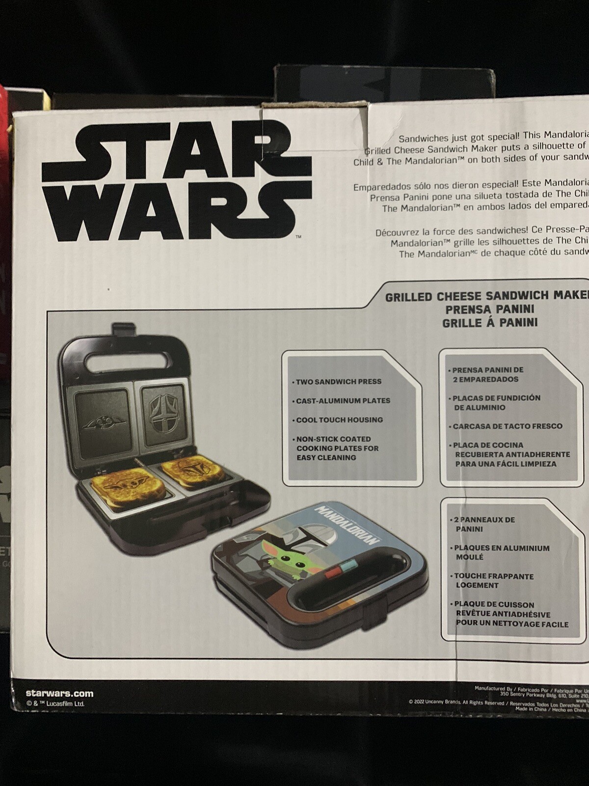 Star Wars The Mandalorian and Grogu Baby Yoda Grilled Cheese Maker Multi-Color
