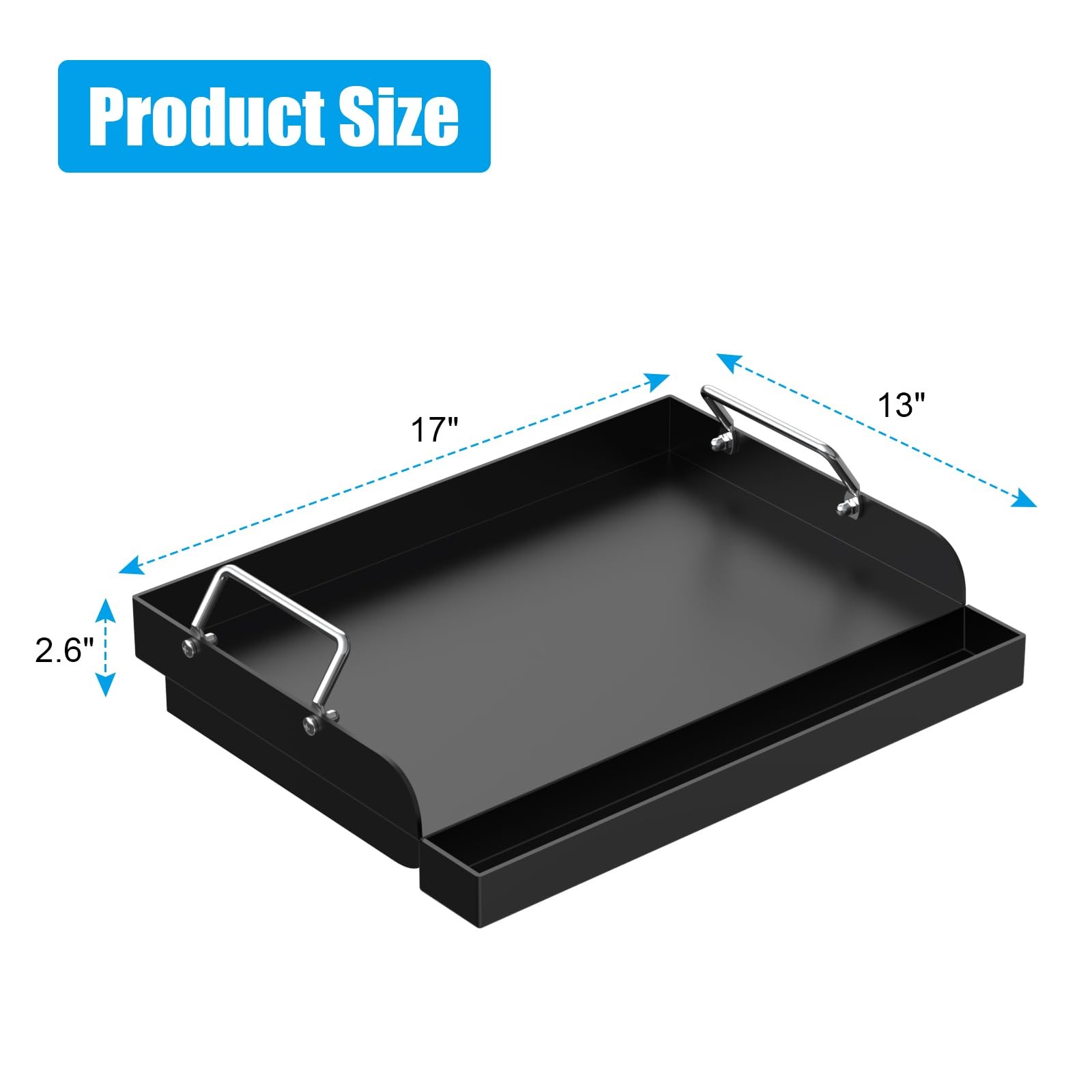 WEBROIL 17″x13″ Griddle Insert for Gas Grill, Universal Flat Top Plate with