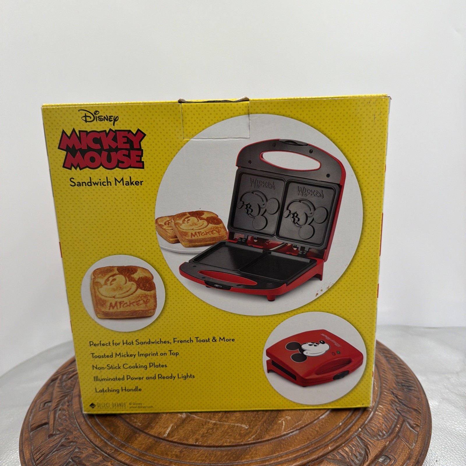 Disney Mickey Mouse Red Sandwich Maker Model DCM-51 Tested & Working New A98