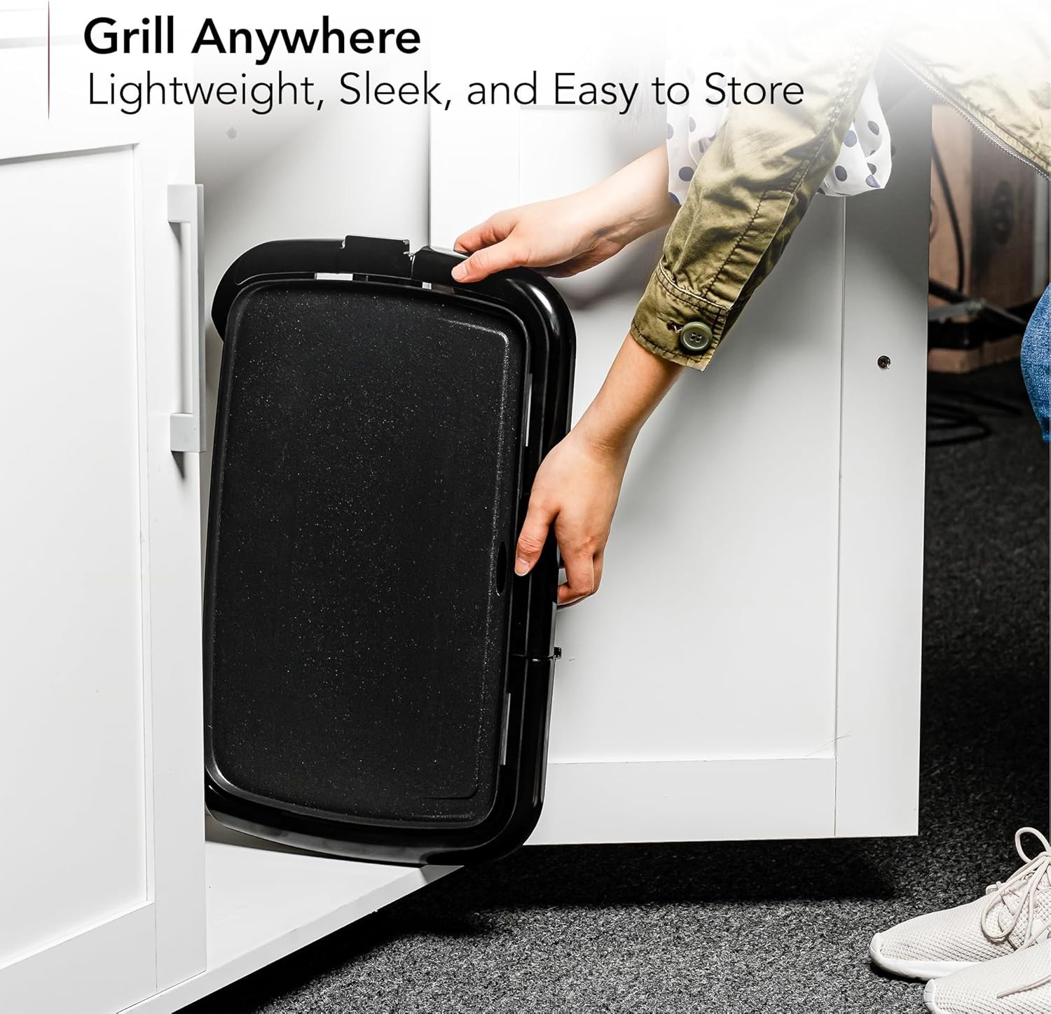 Electric Griddle with 16 x 10 Inch Flat Non-Stick Cooking Surface, Removable and