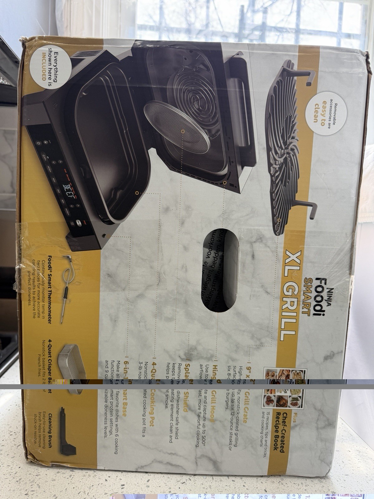 Ninja® Foodi® Smart XL 6-in-1 Indoor Grill & Air Fryer with Built in Thermometer