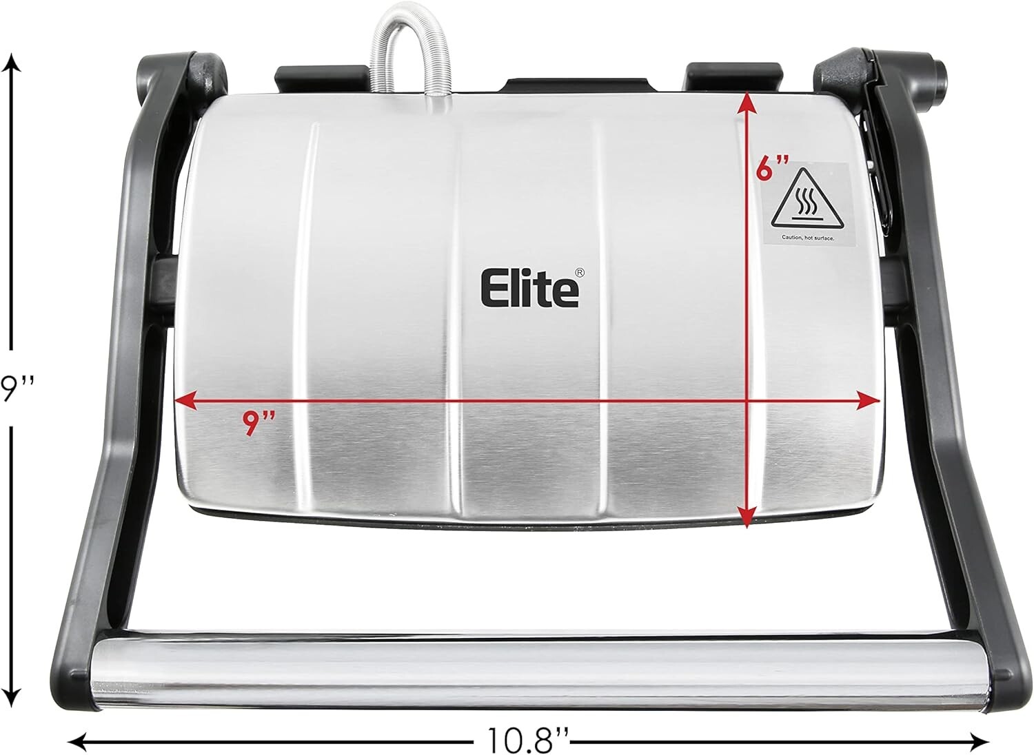 Elite Gourmet EPN-2976 2-in-1 Nonstick Panini Press & Indoor Grill Opens 180-…