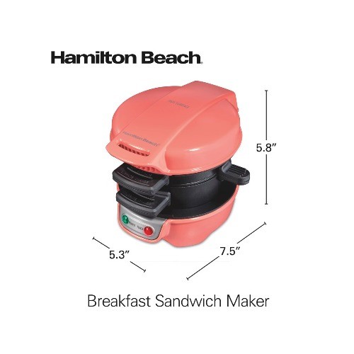 Hamilton Beach Sandwich Coral 25483: Nonstick Breakfast & Egg Maker