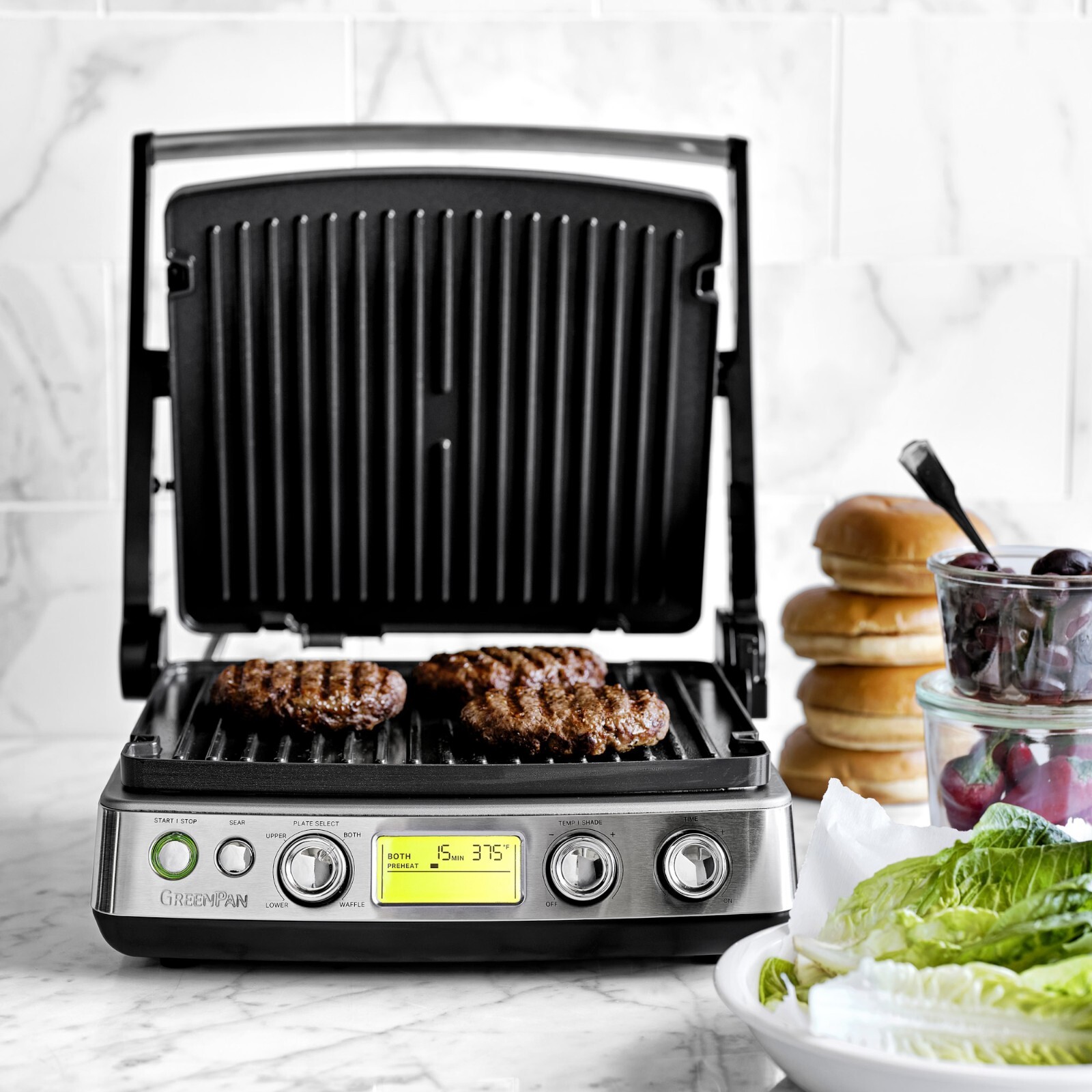 GreenPan Elite Multi Grill, Griddle, & Waffle Maker