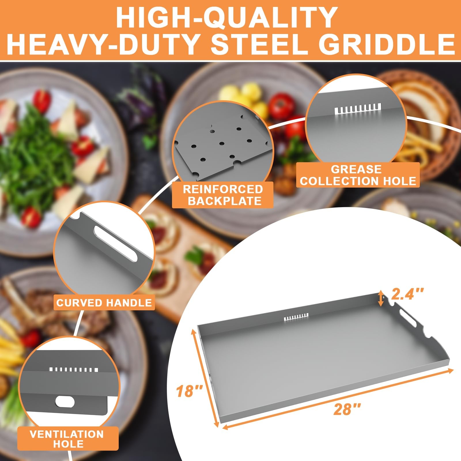Upgrade Griddle Top Replacement for Blackstone 28″ Fla