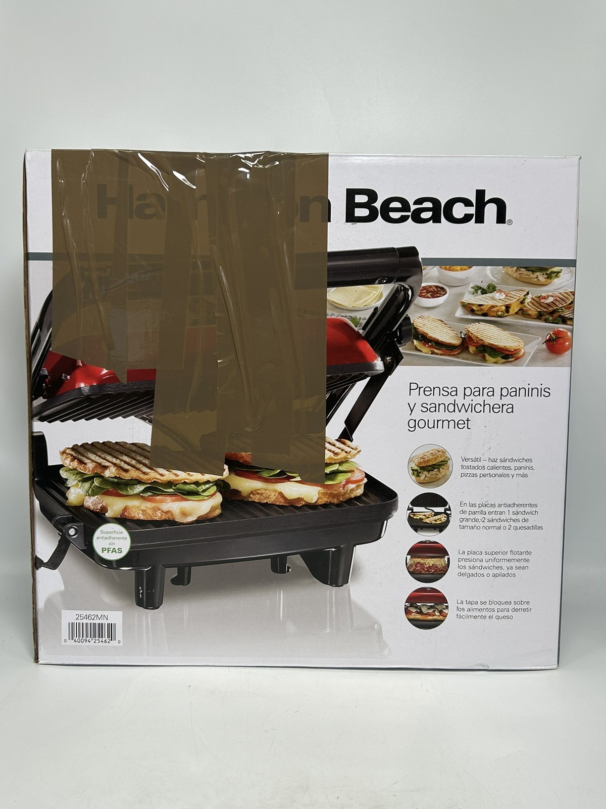 Hamilton Beach Electric Panini Press & Indoor Grill Red (25462Z) NEW SEE PHOTOS