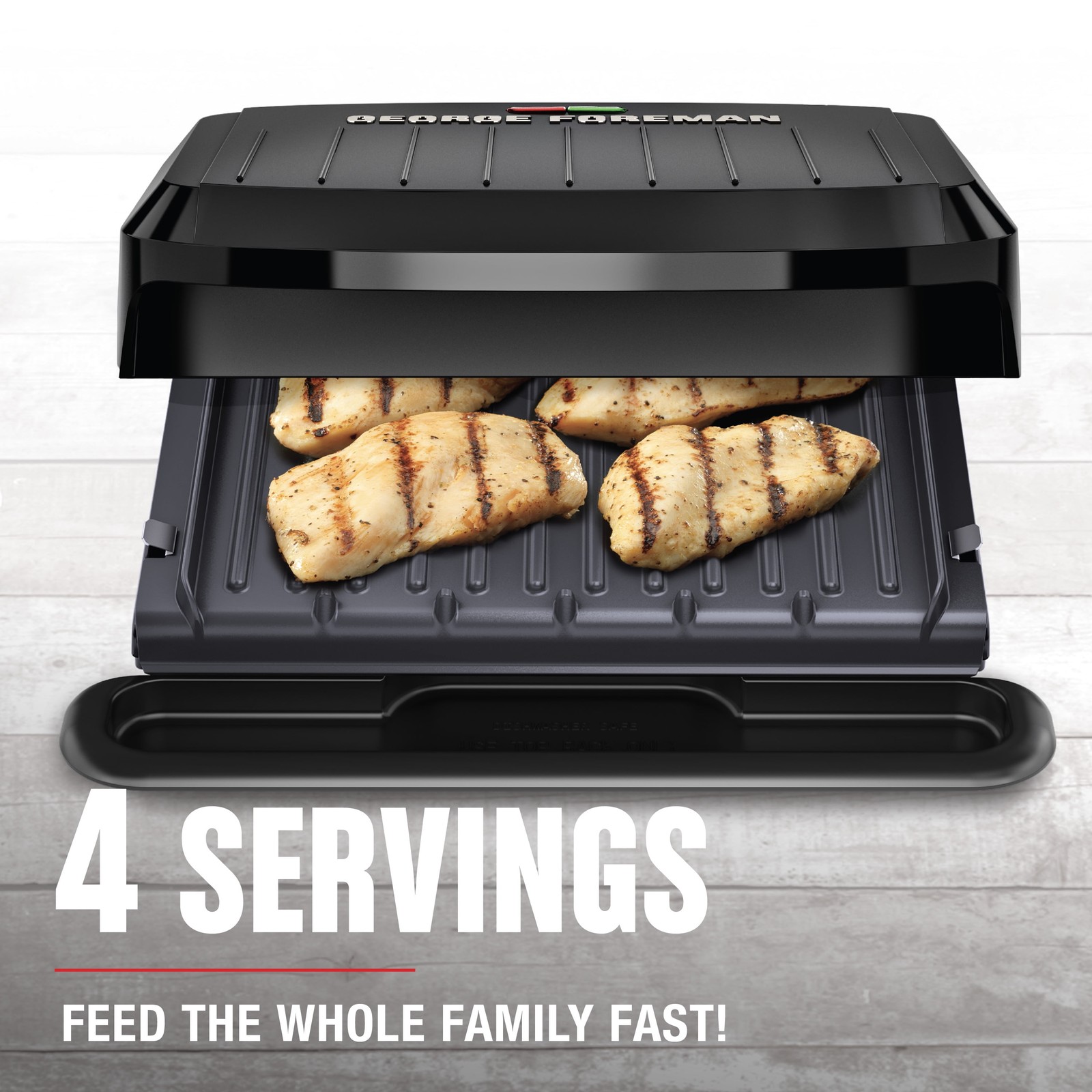 4‑Serving Electric Grill & Panini Press, Easy‑Clean Removable Dishwasher 👌👌