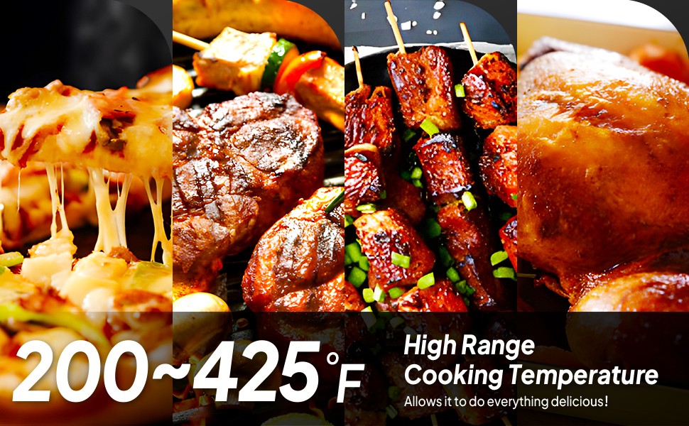 1600W Vertical Electric Grill with Lid, Red 304 Stainless Steel Grill