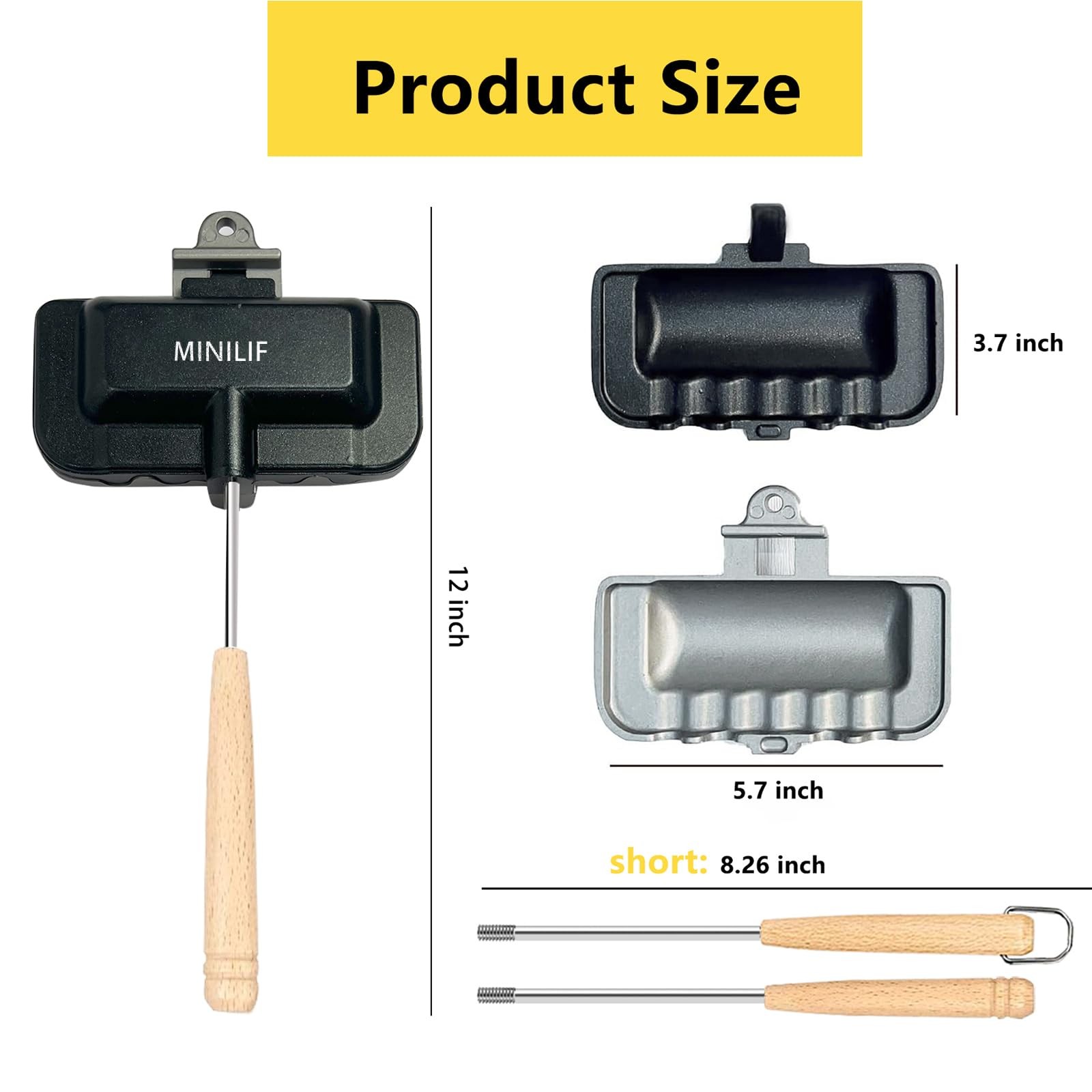 Portable Hot Sandwich Maker – Ideal for Home & Outdoor Use, Sandwich & Hobo P…